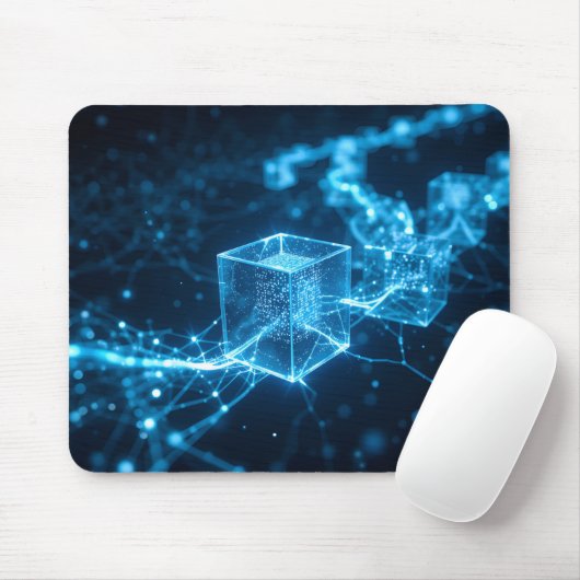 輝くブロックチェーンの道 マウスパッド (マウス)