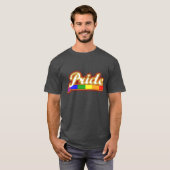 輝くプライド ゲイ プライド カラフル Tシャツ (正面フル)