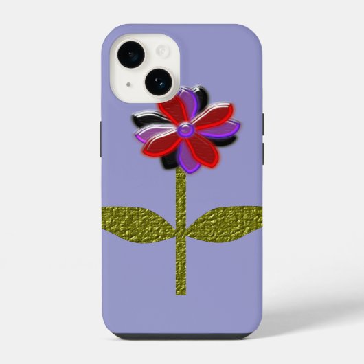 輝くプラスチックのデイジー iPhoneケース (裏面)