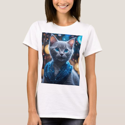 「輝くプリント:女性の皆様の表情を高めよう。 Tシャツ (正面)