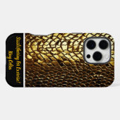輝くヘビの肌模様 iPhoneケース (裏面横)