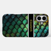 輝くヘビの革が色を放つ Case-Mate iPhoneケース (裏面 (横))