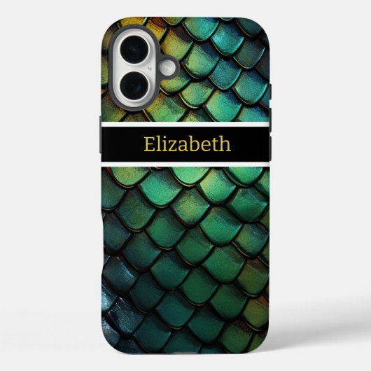 輝くヘビの革が色を放つ Case-Mate iPhoneケース (裏面)