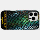 輝くヘビの革が色を放つ Case-Mate iPhoneケース (裏面 (横))