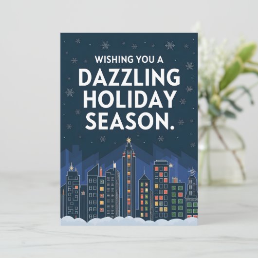 輝くホリデーシーズン - クリスマスのグリーティングカード シーズンカード (スタンド正面)