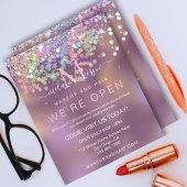 輝くホログラフィックグリッターエレガントメイクアップアーティスト チラシ