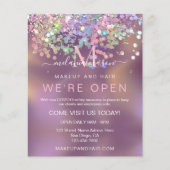 輝くホログラフィックグリッターエレガントメイクアップアーティスト チラシ (正面)