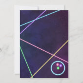 輝くボウリングのバースデーパーティー招待状楽しい色 招待状 (裏面)