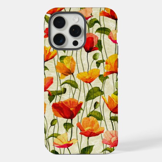 輝くポピー iPhoneケース (裏面)