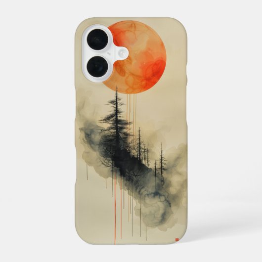輝くミニマルサン iPhone 16ケース (裏面)