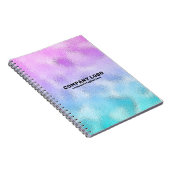 輝くミニマルピンクとブルーグラデーション ノートブック (右側)