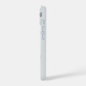輝くメタリックシルバーローズ iPhone 15ケース (左側面)