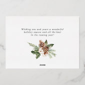 輝くメリークリスマスフォトGREETINGゴールドフォイルH 箔シーズンカード (裏面)