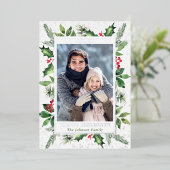 輝くメリークリスマスフォトGREETINGシルバー 箔シーズンカード (立ち正面)