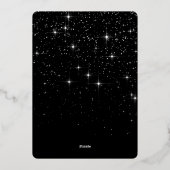 輝くメリークリスマスフォトGREETINGシルバー 箔シーズンカード (裏面)