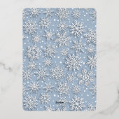 輝くメリークリスマスフォトGREETINGシルバー 箔シーズンカード (裏面)