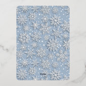 輝くメリークリスマスフォトGREETINGシルバー 箔シーズンカード (裏面)