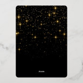 輝くメリークリスマスフォトGREETING金ゴールド 箔シーズンカード (裏面)