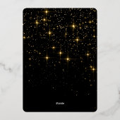 輝くメリークリスマスフォトGREETING金ゴールド 箔シーズンカード (裏面)