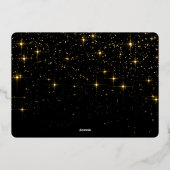 輝くメリークリスマスフォトGREETING金ゴールド 箔シーズンカード (裏面)