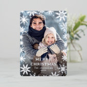 輝くメリークリスマス2 PHOTOグリーティングシルバー 箔シーズンカード (立ち正面)
