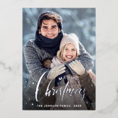 輝くメリークリスマス2 PHOTOグリーティングシルバー 箔シーズンカード (正面)