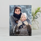 輝くメリークリスマス2 PHOTOグリーティングシルバー 箔シーズンカード (立ち正面)