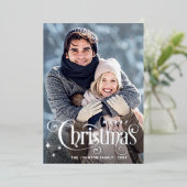 輝くメリークリスマス2 PHOTOグリーティングシルバー 箔シーズンカード (立ち正面)