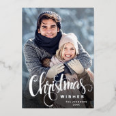 輝くメリークリスマス2 PHOTOグリーティングシルバー 箔シーズンカード (正面)