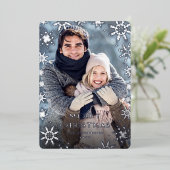 輝くメリークリスマス2 PHOTOグリーティングシルバー 箔シーズンカード (立ち正面)