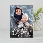 輝くメリークリスマス2 PHOTOグリーティングシルバー 箔シーズンカード (立ち正面)