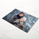 輝くメリークリスマス3 PHOTOグリーティングシルバー 箔シーズンカード (回転した状態)