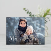 輝くメリークリスマス3 PHOTOグリーティングシルバー 箔シーズンカード (立ち正面)