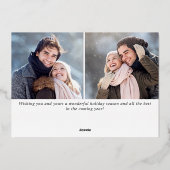 輝くメリークリスマス3 PHOTOグリーティングシルバー 箔シーズンカード (裏面)