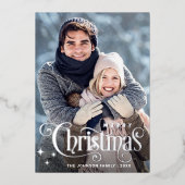 輝くメリークリスマス4 PHOTOグリーティングシルバー 箔シーズンカード (正面)