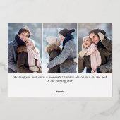 輝くメリークリスマス4 PHOTOグリーティングシルバー 箔シーズンカード (裏面)