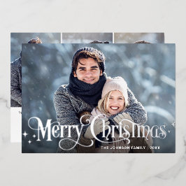 輝くメリークリスマス4 PHOTOグリーティングシルバー 箔シーズンカード