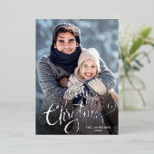 輝くメリークリスマス4 PHOTOグリーティングシルバー 箔シーズンカード (立ち正面)