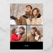 輝くメリークリスマス4 PHOTO Greeting金ゴールド 箔シーズンカード (裏面)