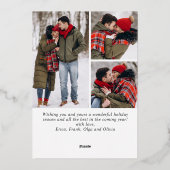 輝くメリークリスマス4 PHOTO Greeting金ゴールド 箔シーズンカード (裏面)