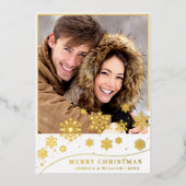 輝くメリークリスマス4 PHOTO Greeting金ゴールド 箔シーズンカード (正面)