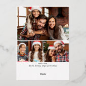 輝くメリークリスマス4 PHOTO Greeting金ゴールド 箔シーズンカード (裏面)