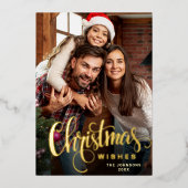 輝くメリークリスマス4 PHOTO Greeting金ゴールド 箔シーズンカード (正面)