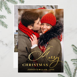 輝くメリークリスマス4 PHOTO Greeting金ゴールド 箔シーズンカード