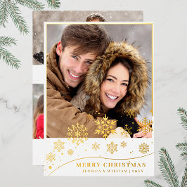 輝くメリークリスマス4 PHOTO Greeting金ゴールド 箔シーズンカード