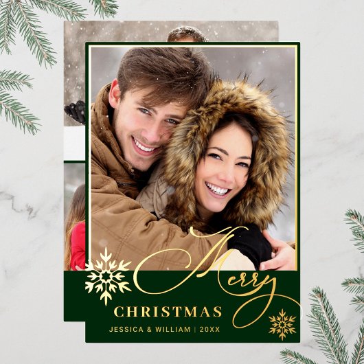 輝くメリークリスマス4 PHOTO Greeting金ゴールド 箔シーズンカード