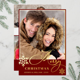 輝くメリークリスマス4 PHOTO Greeting金ゴールド 箔シーズンカード