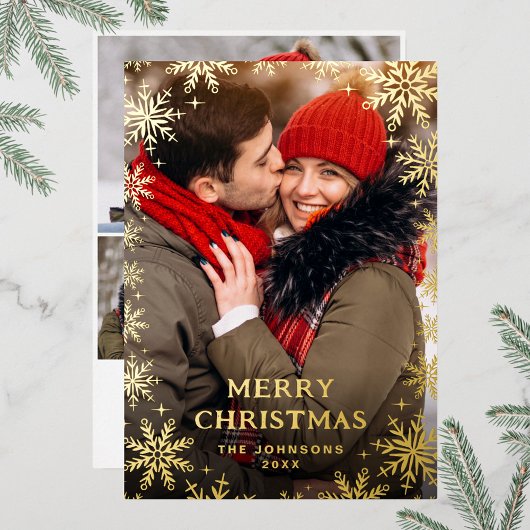 輝くメリークリスマス4 PHOTO Greeting金ゴールド 箔シーズンカード