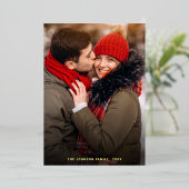 輝くメリークリスマス4 PHOTO Greeting金ゴールド 箔シーズンカード (立ち正面)