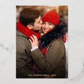 輝くメリークリスマス4 PHOTO Greeting金ゴールド 箔シーズンカード (正面)